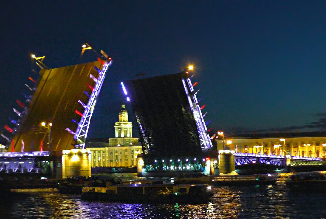 Дворцовый мост в Санкт Петербурге днем