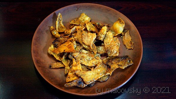 Чипсы из куриной кожи к пиву