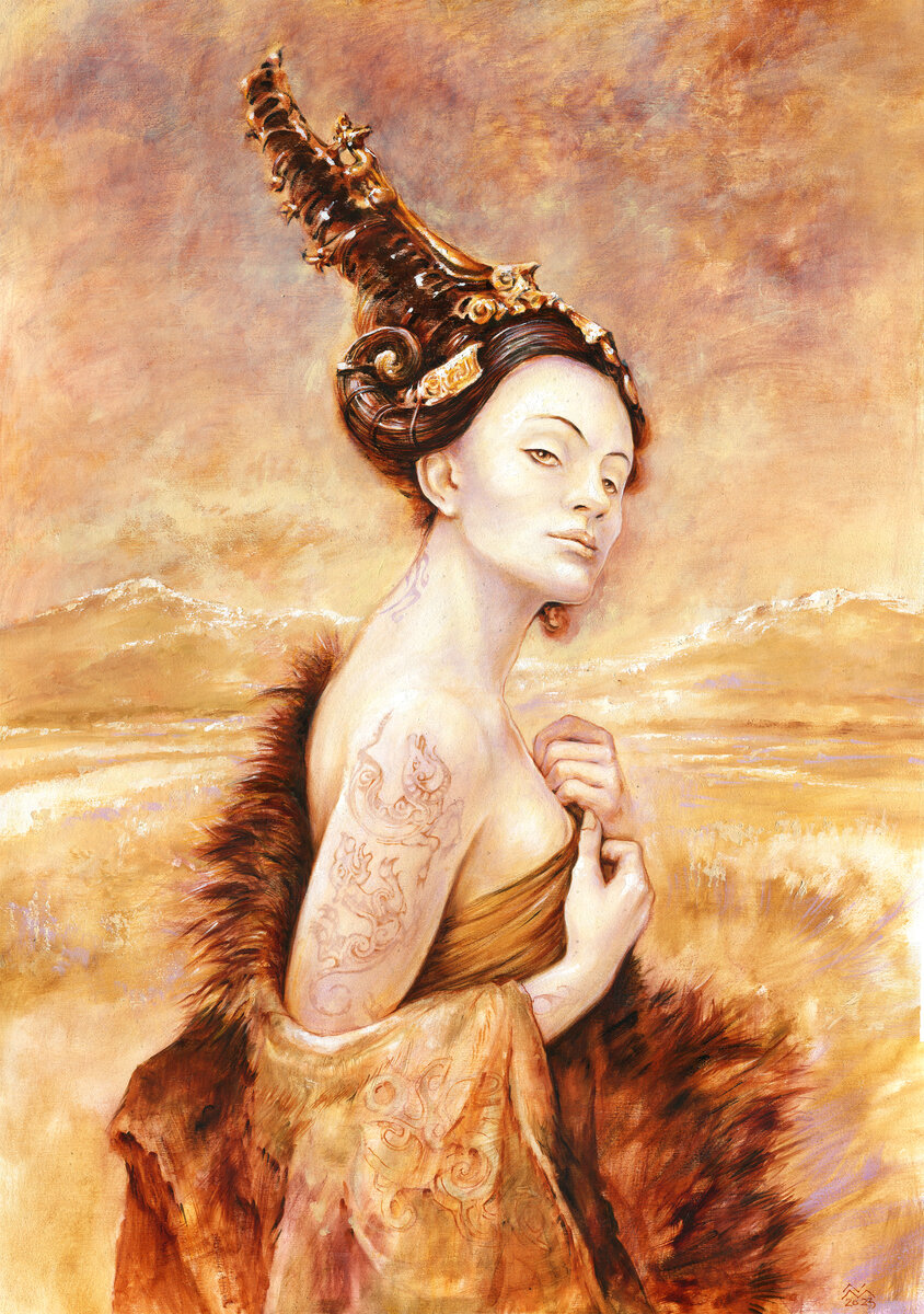 Принцесса Укока. Николай Марци. март 2023 г. 100х70см. холст масло.