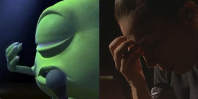 Слева – Майк Вазовски, справа – Леди Гага