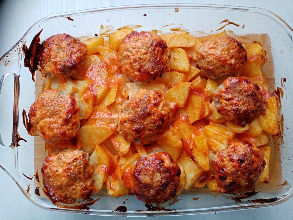 Картошка быстрого приготовления с мясом
