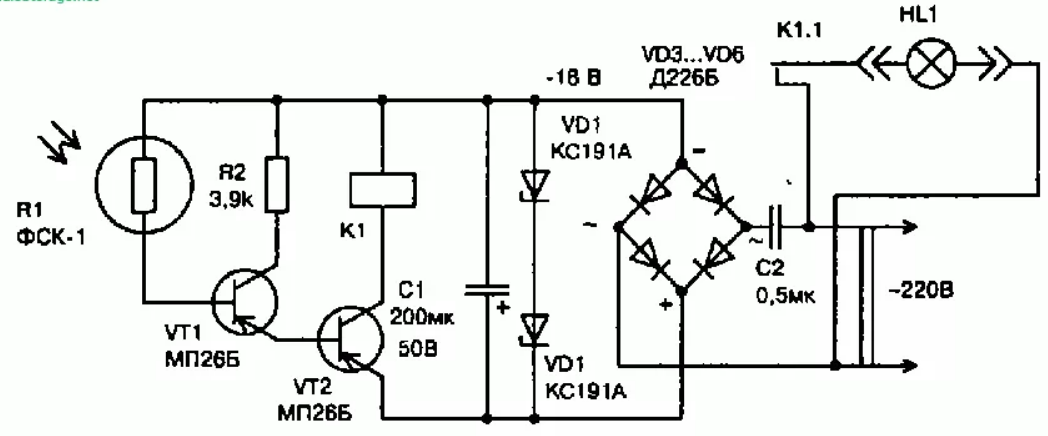 Фотореле для освещения своими руками. Автомат включения освещения схема. Автомат выключения света схема. Схема автомата отключения освещения. Схема простого автомата включения уличного освещения.
