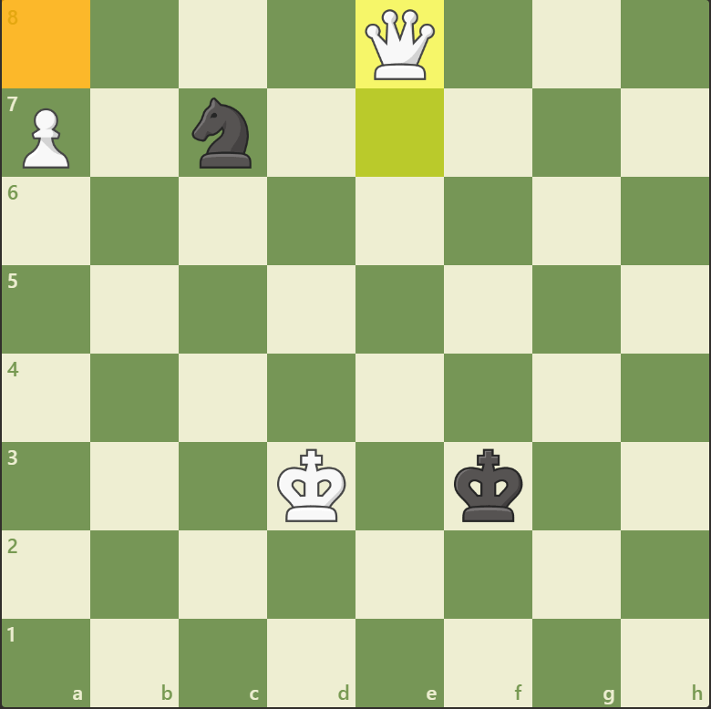 е8Ф, конь должен забрать этого ферзя