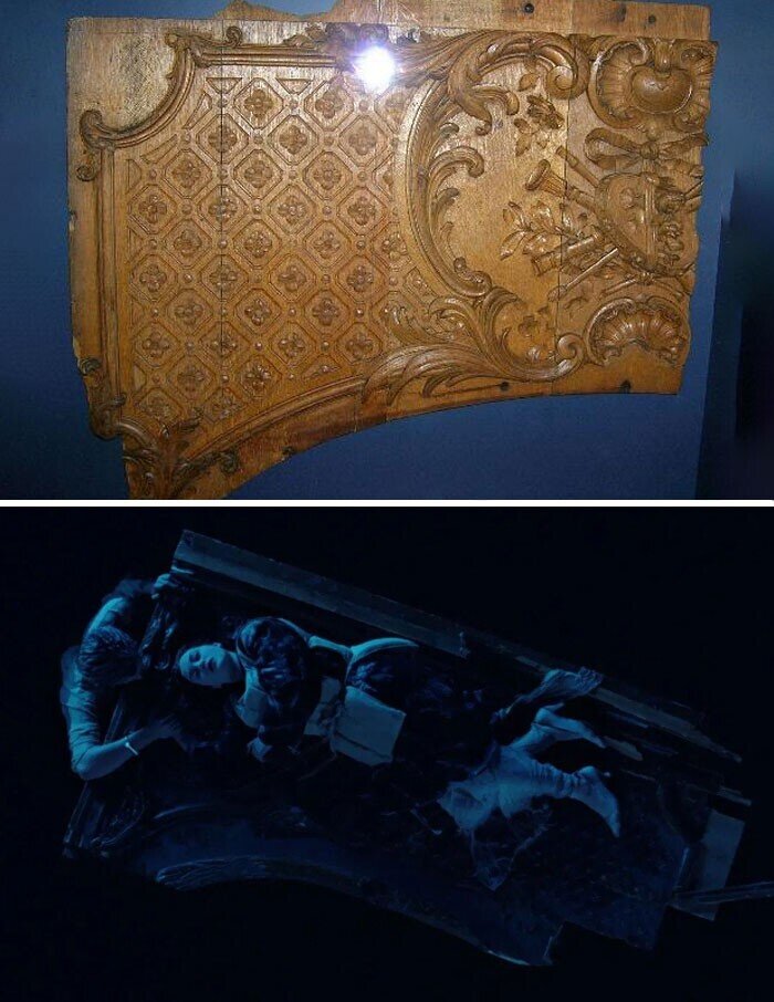 Дверь из титаника. Мебель с Титаника. Обломки Титаника в музее. Кусок Титаника в музее.