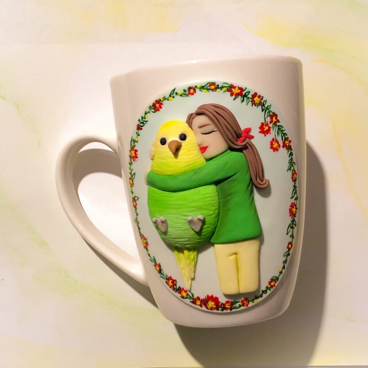 Образный портрет подруги и ее попугая