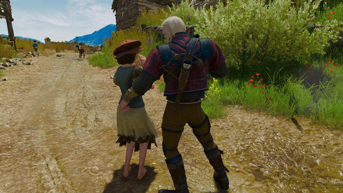 Геральт пытается познакомиться с дамой