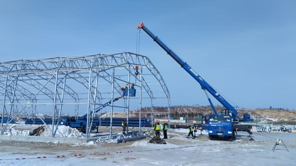 Строительство ангара ГК «Эвриал»