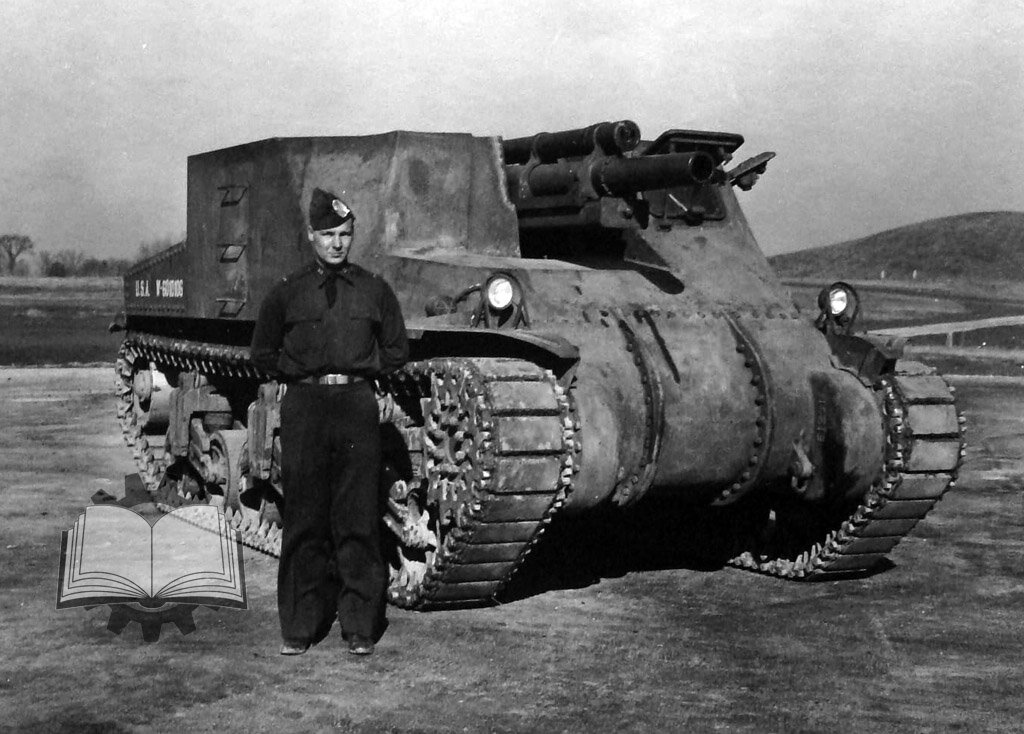 105-mm Howitzer Motor Carriage T32 в оригинальной конфигурации.