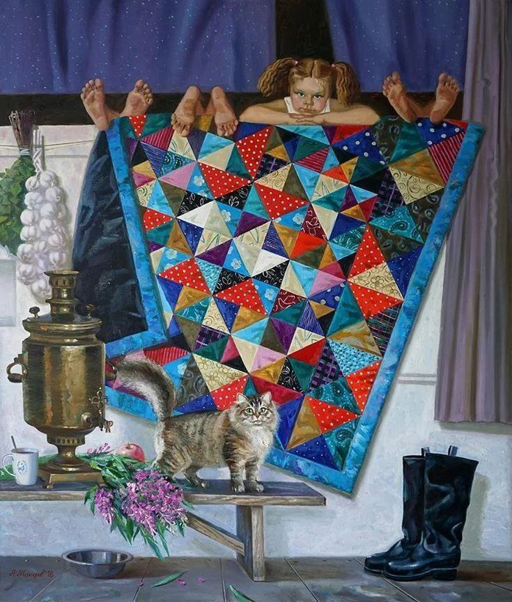 И печь, и кот, и сапоги, и одеяло- все, как у моей бабушки