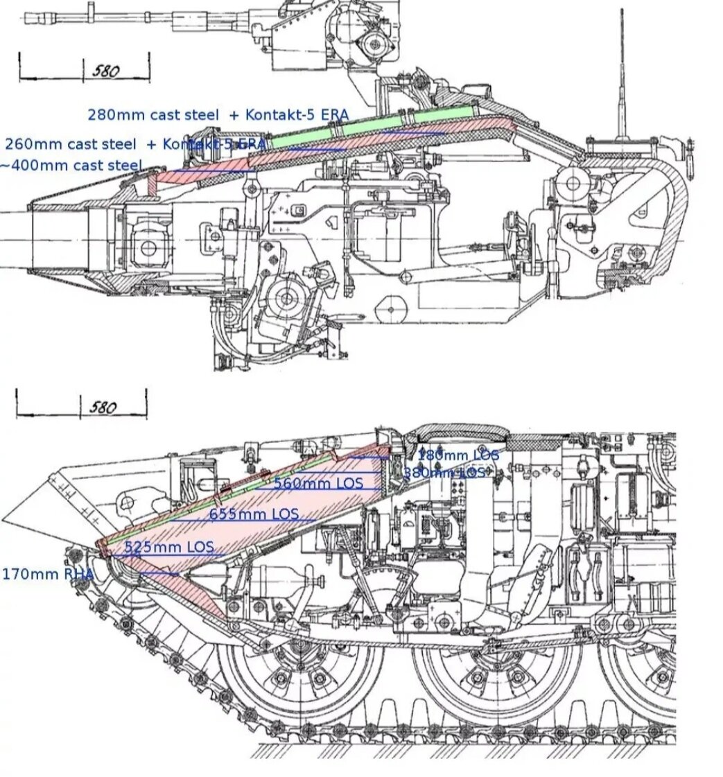 Чертеж т72 в разрезе