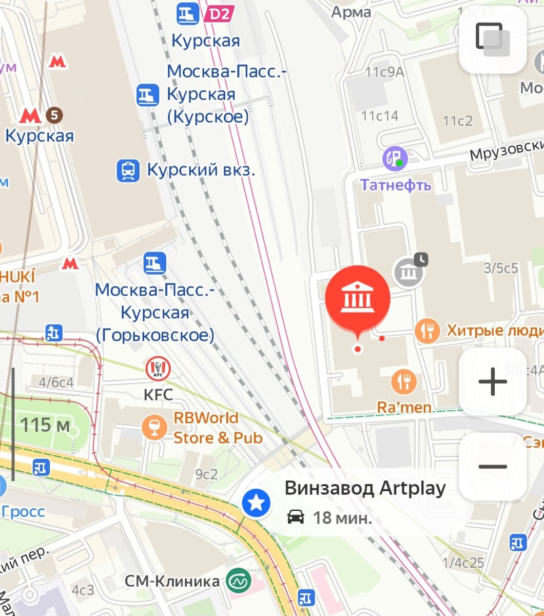 Адрес "Винзавода" на Яндекс. Картах