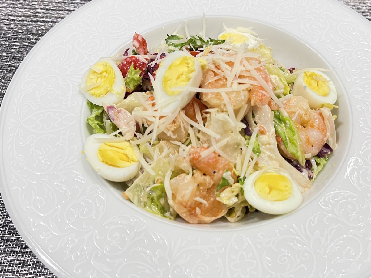 Салат с рукколой и креветками - пошаговый рецепт с фото