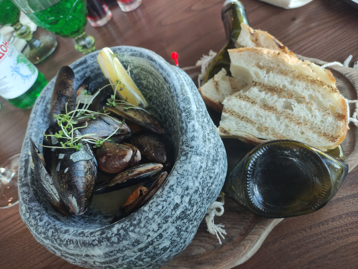 Мидии в белом вине (фото автора) 