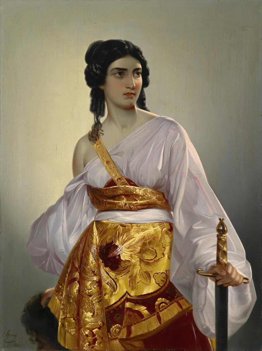Юдифь с головой Олоферна, Mihael Stroj, 1858 г.