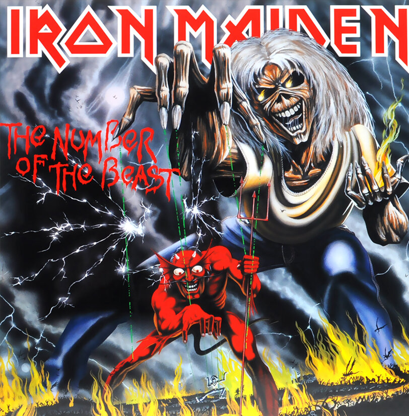 Обложка альбома Iron Maiden "The Number Of The Beast"
