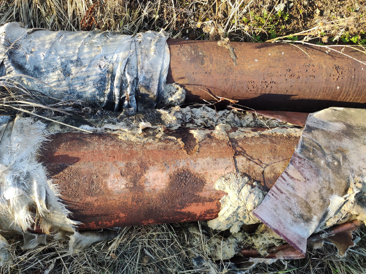 Трубы без теплоизоляции. 