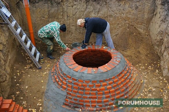 Как засыпать круглый кирпичный погреб