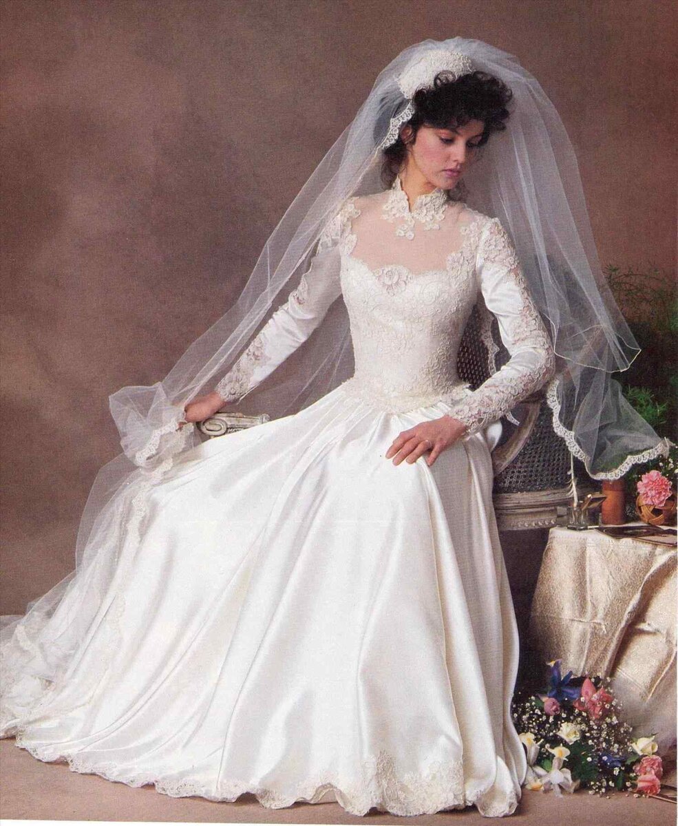 Свадебные платья 80 х годов фото