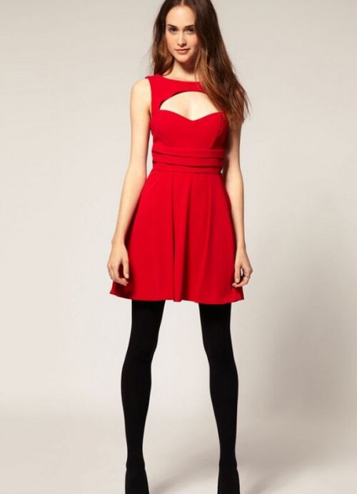 Как и с чем носить красное платье?
