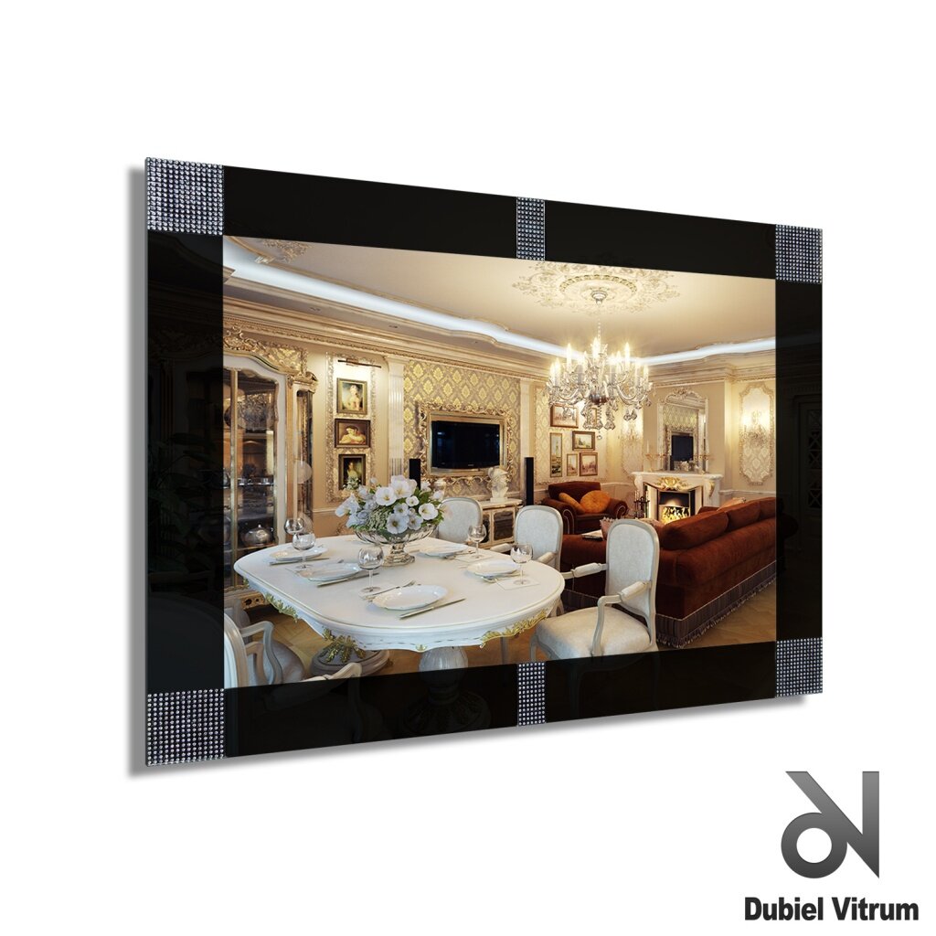 На фото зеркало Dubiel Vitrum Opus C 60x80 с кристаллами Swarovski 