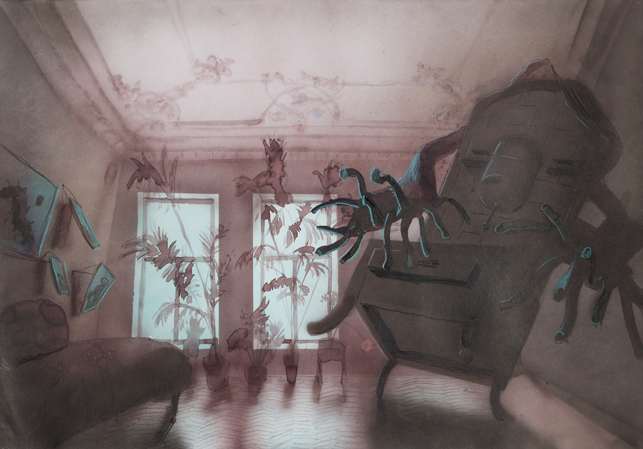 Юлия Гукова, 2019 бумага, акварель, чернила, цветной карандаш