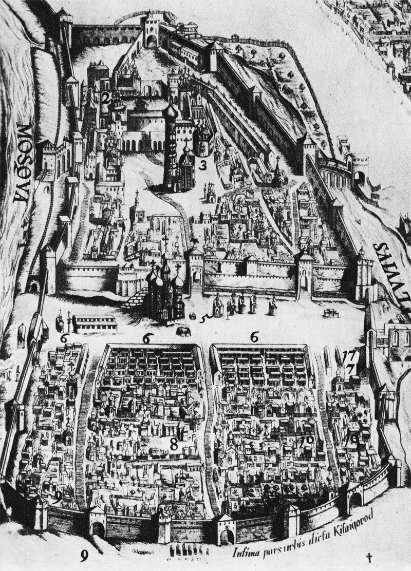 Китай город схема. Сигизмундов план Москвы 1610 года. План Мейерберга 1661. Сигизмундов план Москвы 1618 г. Китай-город карта 16 века.