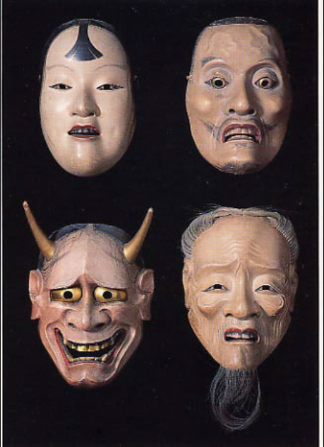 Японский театр масок. Японский театр ногаку маски. Театр Кабуки в Японии маски. Театр Кабуки маски демонов. Театральные маски Япония Noh.