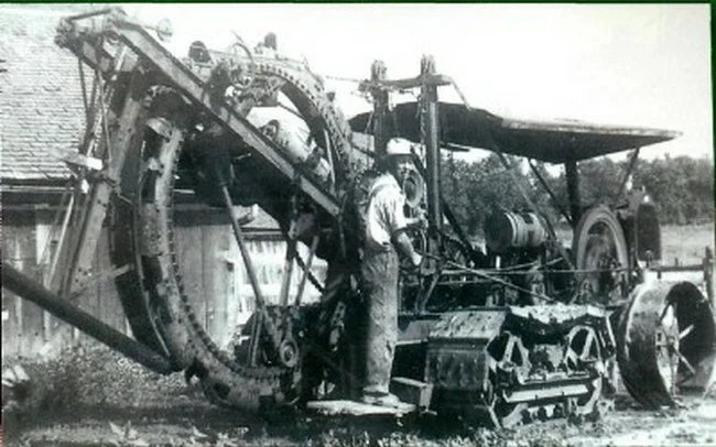 Роторный экскаватор Buckeye Tracked Ditcher. 1907