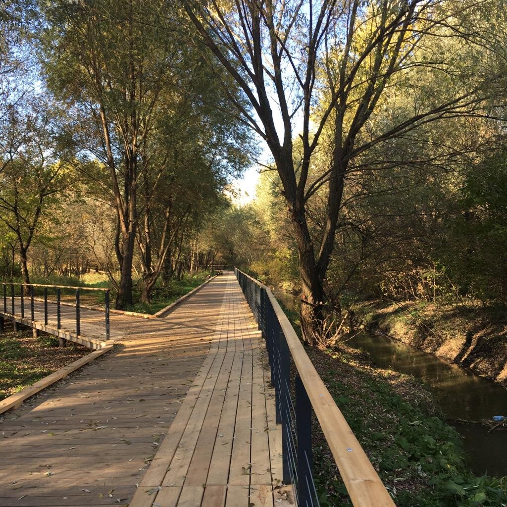 Деревянный мост и река Чермянка Фото автора