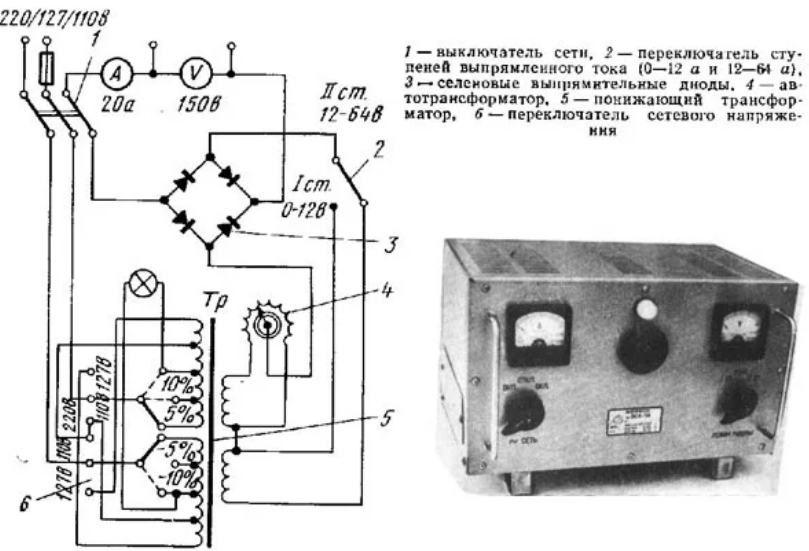 Russian HamRadio - Транзисторный стабилизированный выпрямитель тока РНГ 12 - 5.