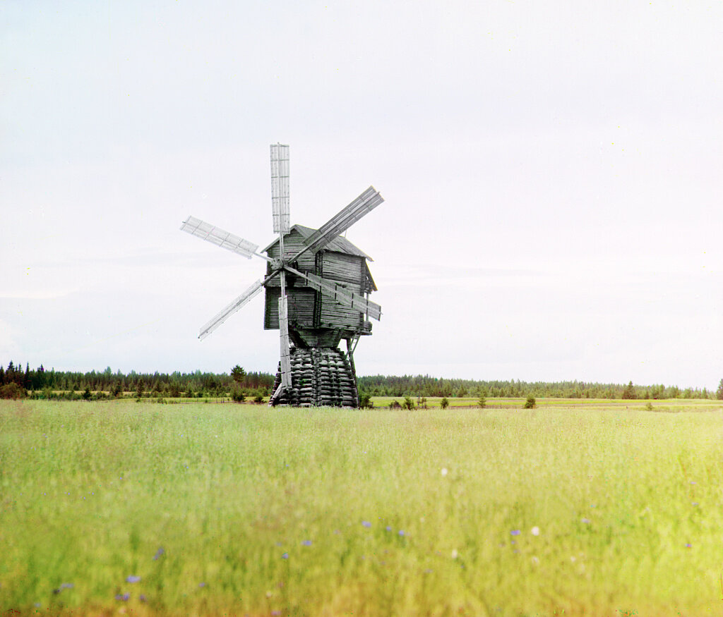 Мельница-толчея  [Российская империя], 1909 г. Фотограф: Сергей Михайлович Прокудин-Горский
