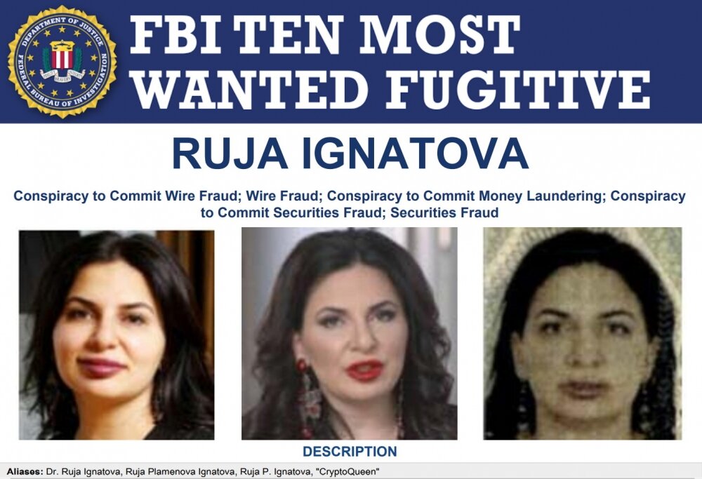 Ружа Игнатова стала 11-й женщиной в истории ФБР, которая была внесена в список десяти наиболее разыскиваемых преступников