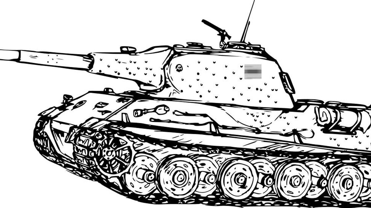    Эскиз немецкого танка Panzerkampfwagen VII "Löwe"CC BY-SA 4.0 / Khaled / Drawing showing the super-heavy German tank Panzerkampfwagen VII Löwe ("Lion") / Cropped image