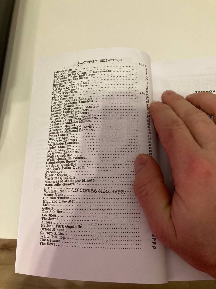 From Clendenen’s Quadrille Book and Guide to Etiquette, Chicago, 1899