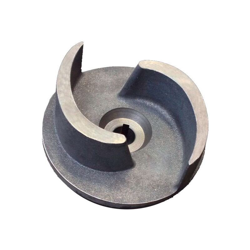 Такая крыльчатка уже может создать неплохой напор,. Чем больше лопастей крыльчатки, тем меньше потребуется усилий и оборотов, чтобы создать такой же напор при двух лопастях. Выточенная из дерева крыльчатка будет работать ничем не хуже, чем железная. Единственное что ее придётся хорошо выварить в масле, пропитать воском и покрыть лаком. Так же и корпус камеры можно сделать из дерева. Вал крыльчатки можно сделать из прутка диаметром 10 мм или толще. Можно к валу приварить лопасти сделанные из полосы железа толщиной не менее 2 мм. Лопасти из полосы не обязательно делать изогнутые по спирали. Достаточно просто приварить перпендикулярно валу. Они отлично будут работать. Останется сделать блин из металла просверлить по центру отверстие для вала. Чтобы вода не просачивалась между валом и отверстием для него, необходимо предусмотреть сальник. Сальник это шнур смазанный графитом и пропитанный салидолом. Шнур обвивается вокруг вала и прижимается шайбой. Корпус насоса крепится к блину. Для  герметичности насоса, нужно использовать прокладку из резины от камеры между блином и корпусом насоса. Насос собранный из сантехнической трубы на 110 мм в качестве корпуса и две заглушки в качестве блинов стоит совсем копейки. Так что стоит смастерить насос на коленках, чтобы убедиться, что это не так уж и сложно. Для такого насоса нужно, две заглушки на 110 мм(торцевые части насоса), одна заглушка на 50 мм (основа для крыльчатки), кусок трубы на 110 мм ( корпус насоса). Шпилька диаметром 10 -12 мм ( вал).Резина от камеры как прокладка для герметизации торцевых заглушек корпуса насоса. Кусок трубы на 50 мм для патрубка выходного отверстия насоса. Одна заглушка на 50 мм для входного патрубка насоса. Эпоксидная смола для крепления выходного и входного патрубка к корпусу насоса. Размеры насоса могут быть какие угодно. Крыльчатку с высокими бортами крутить тяжелее. Поэтому если высота бортиков лопатки высокая, то диаметр крыльчатки соответственно и корпус насоса можно делать маленьким по диаметру. Если высота бортика крыльчатки очень маленькая, тогда диаметр крыльчатки нужно делать большим. Общем в зависимости от конфигурации крыльчатки будет строится и корпус насоса. Он может быть  плоским и широким, как цилиндр. Или длинным как труба. С одного торца корпуса крепится входной патрубок для всоса воды, сбоку корпуса крепится выходной патрубок для отвода воды. С другого торца корпуса выходит вал. Вал снаружи обжимает сальник для герметичности. 