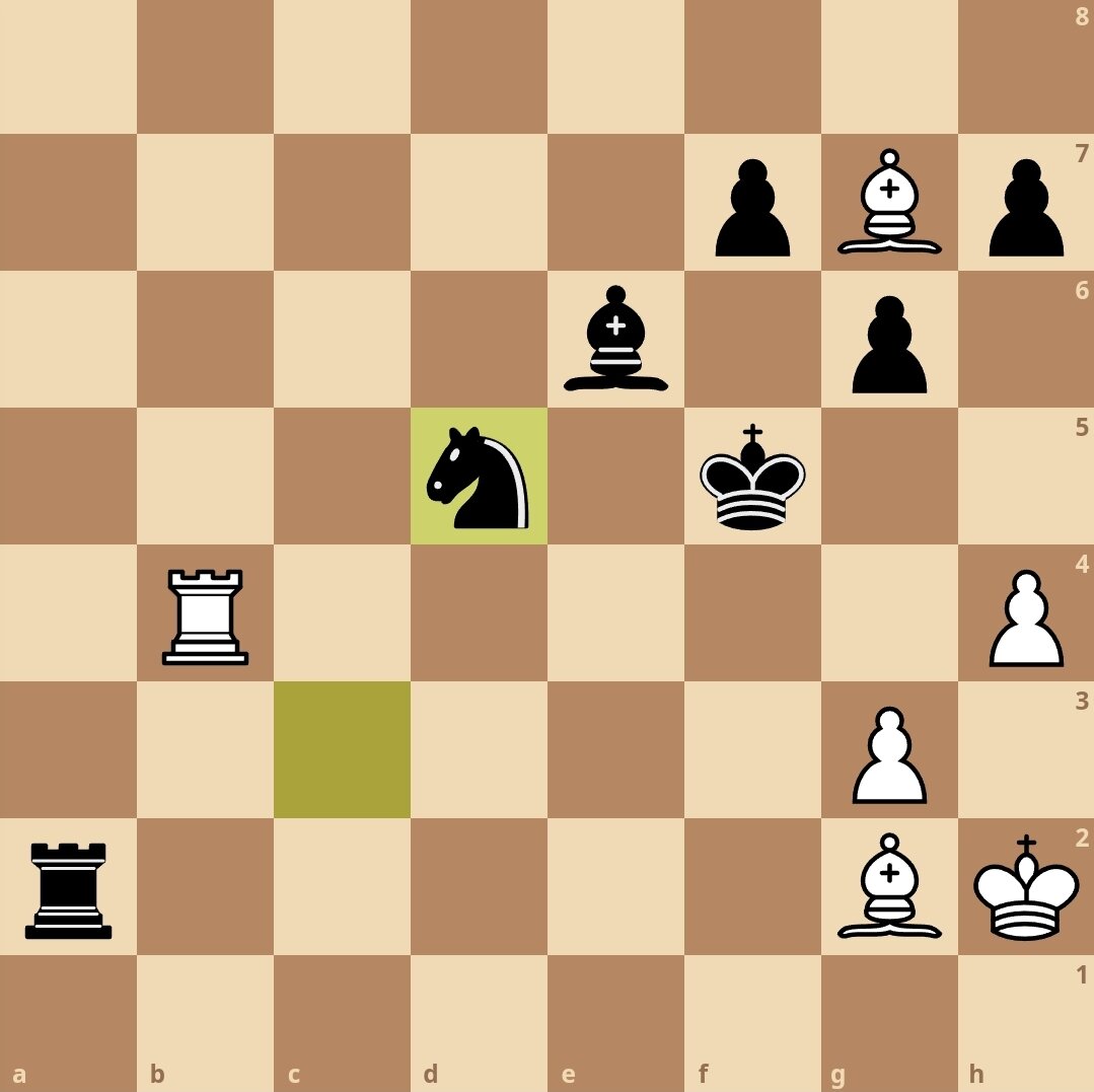 Ход белых. Ловим чёрного короля