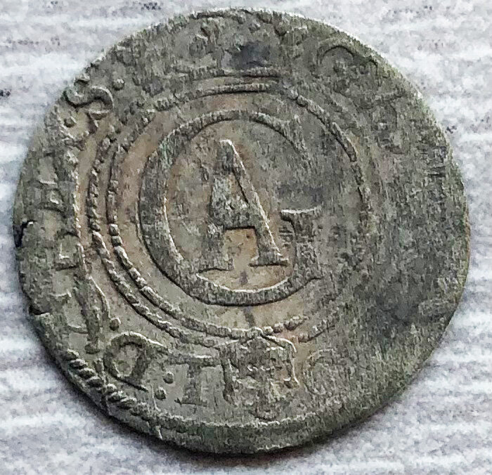 Шведская Ливония солид Густав 2 Адольф. Фото автора. 