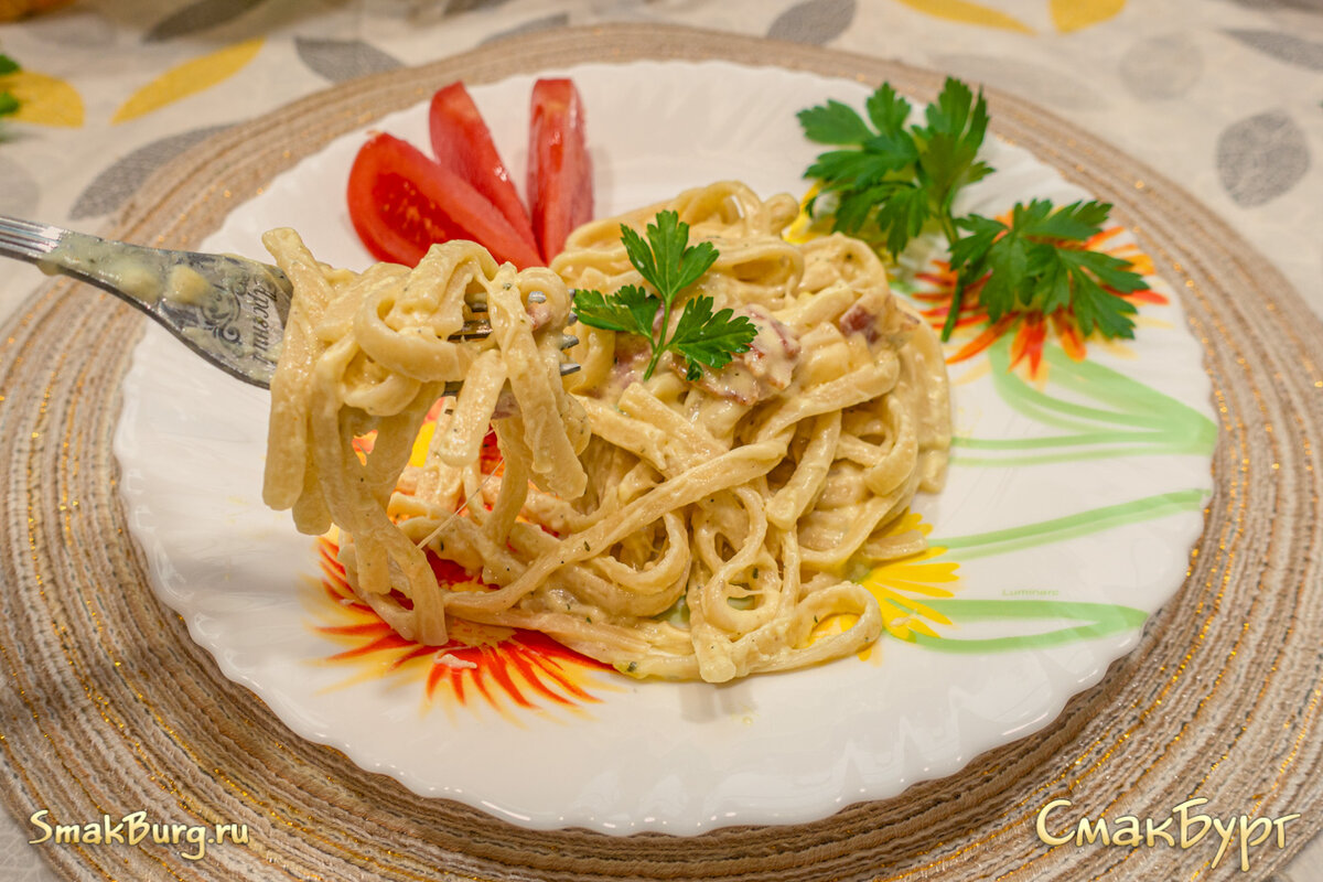 Восхитительно-ароматная сливочная Карбонара у вас дома и всего за 15 минут!