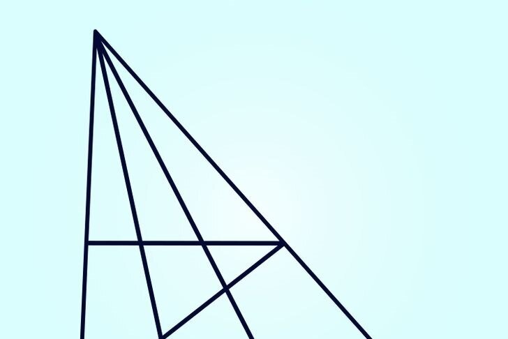     Только гении справятся с этим тестом! А вам слабо посчитать, сколько треугольников на картинке?