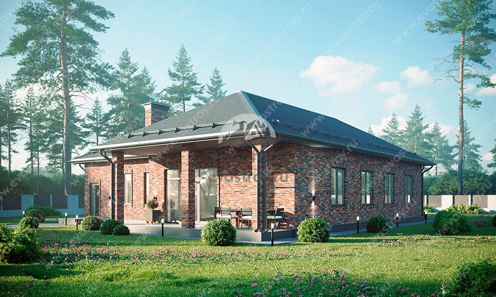 Проект дома 246 м2 из газобетона с мансардой, гаражом и террасой - KVR-159