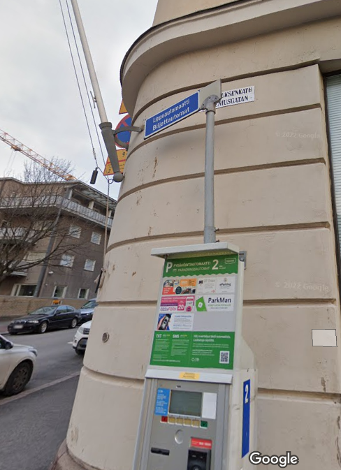Messeniuksenkatu 13, угол дома.