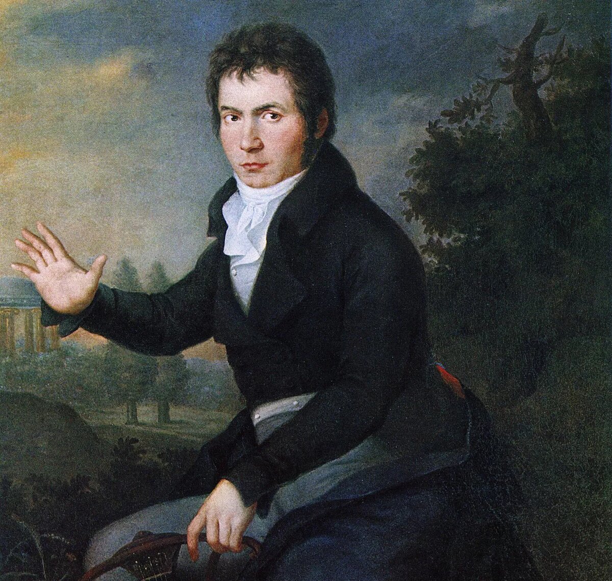 Портрет Бетховена кисти Йозефа Мелера. 1804-1805. Фрагмент CC0 / /