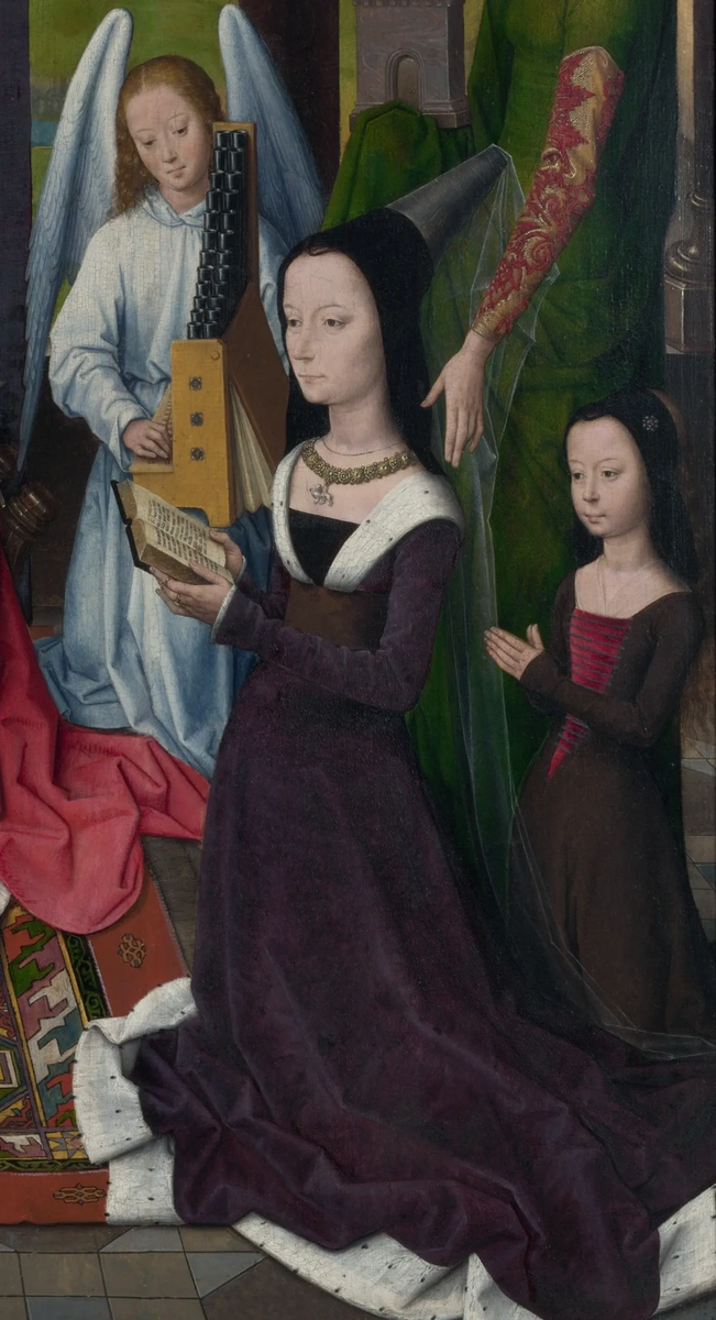 Мадонна с младенцем со святыми и донаторами. Триптих Донна. Центральная часть. Фрагмент. 1478 г. 