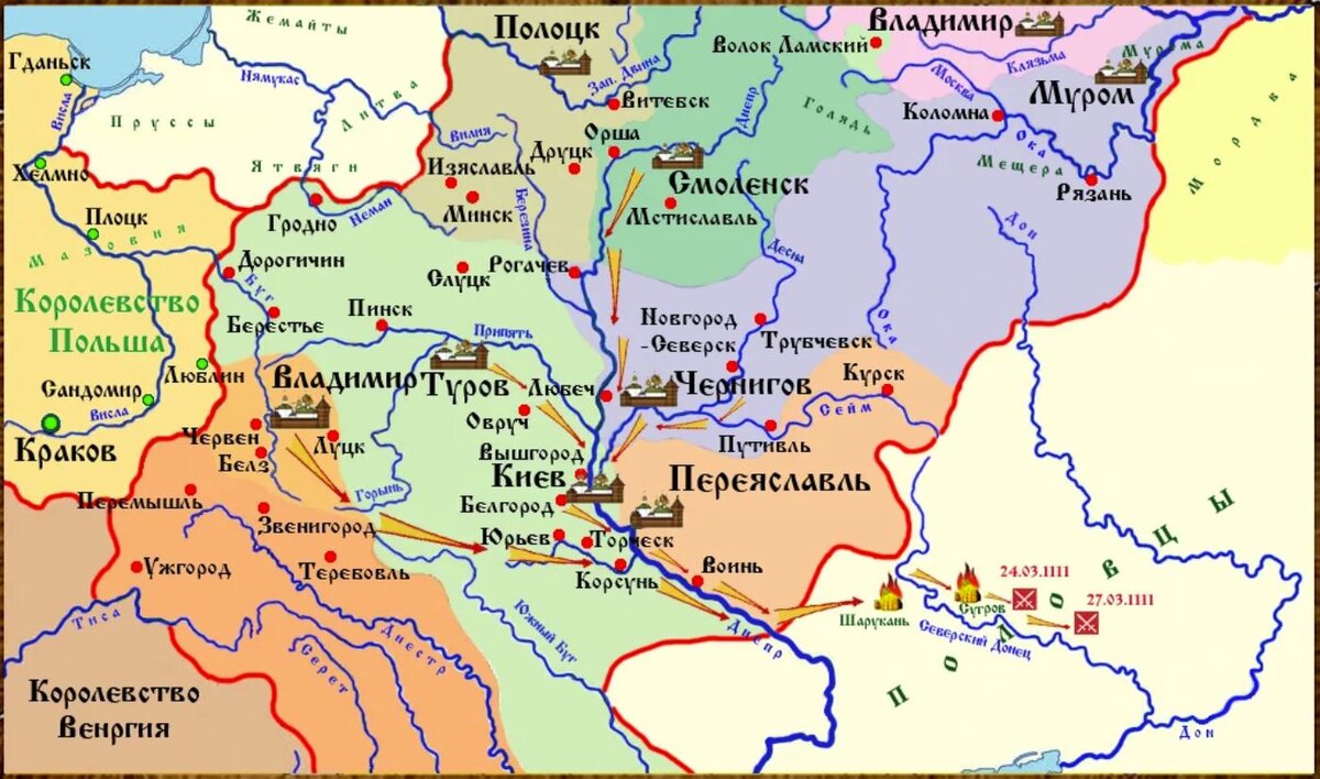 Путивль на карте. Река Сальница на карте древней Руси. Поход Мономаха на Половцев 1111. Походы русских князей против Половцев карта. Поход на Половцев 1111 карта.