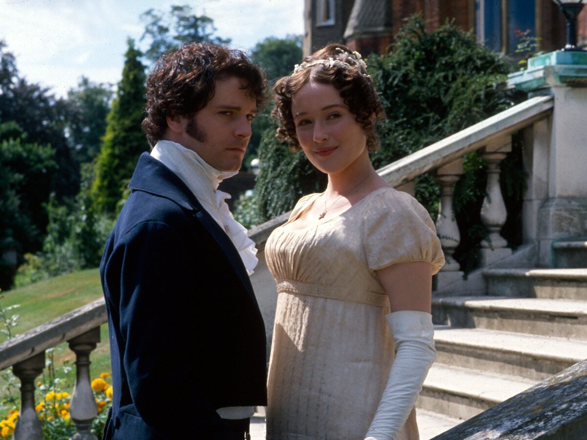 Кадр из сериала «Гордость и предубеждение», 1995 год, режиссер Саймон Лэнгтон