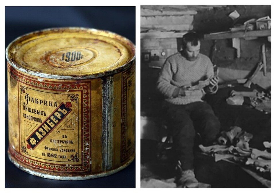     Те самые вековые щи. Константин Воллосович заготавливал продукты и вещи для полярной экспедиции Эдуарда Толля. Фото: Росрезерв и РАН.