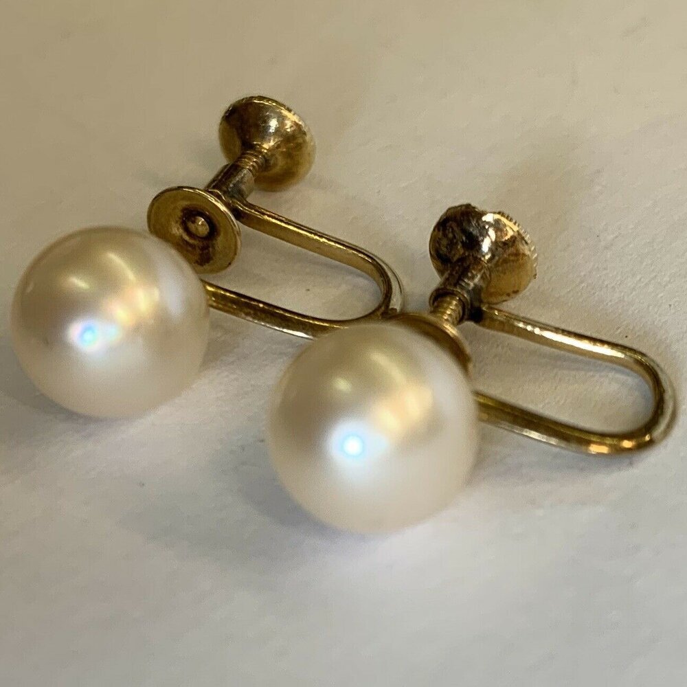 Пример винтажных серег клипс на винтах .