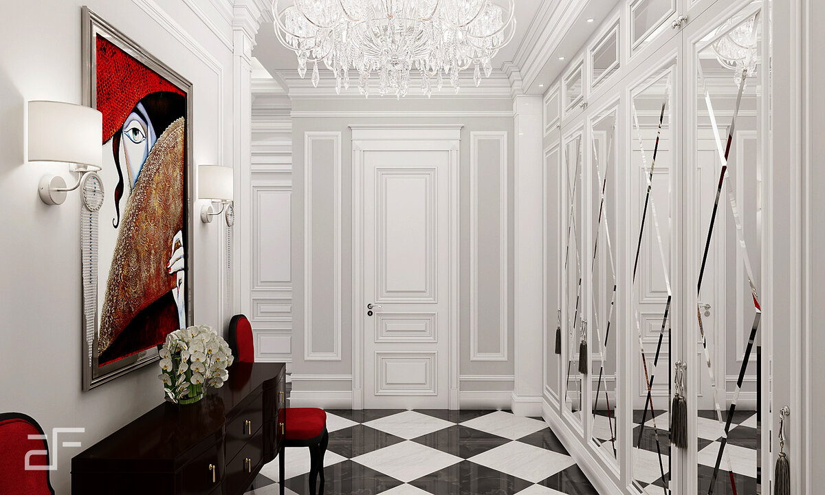 Дизайн интерьера входной группы в светлых оттенках