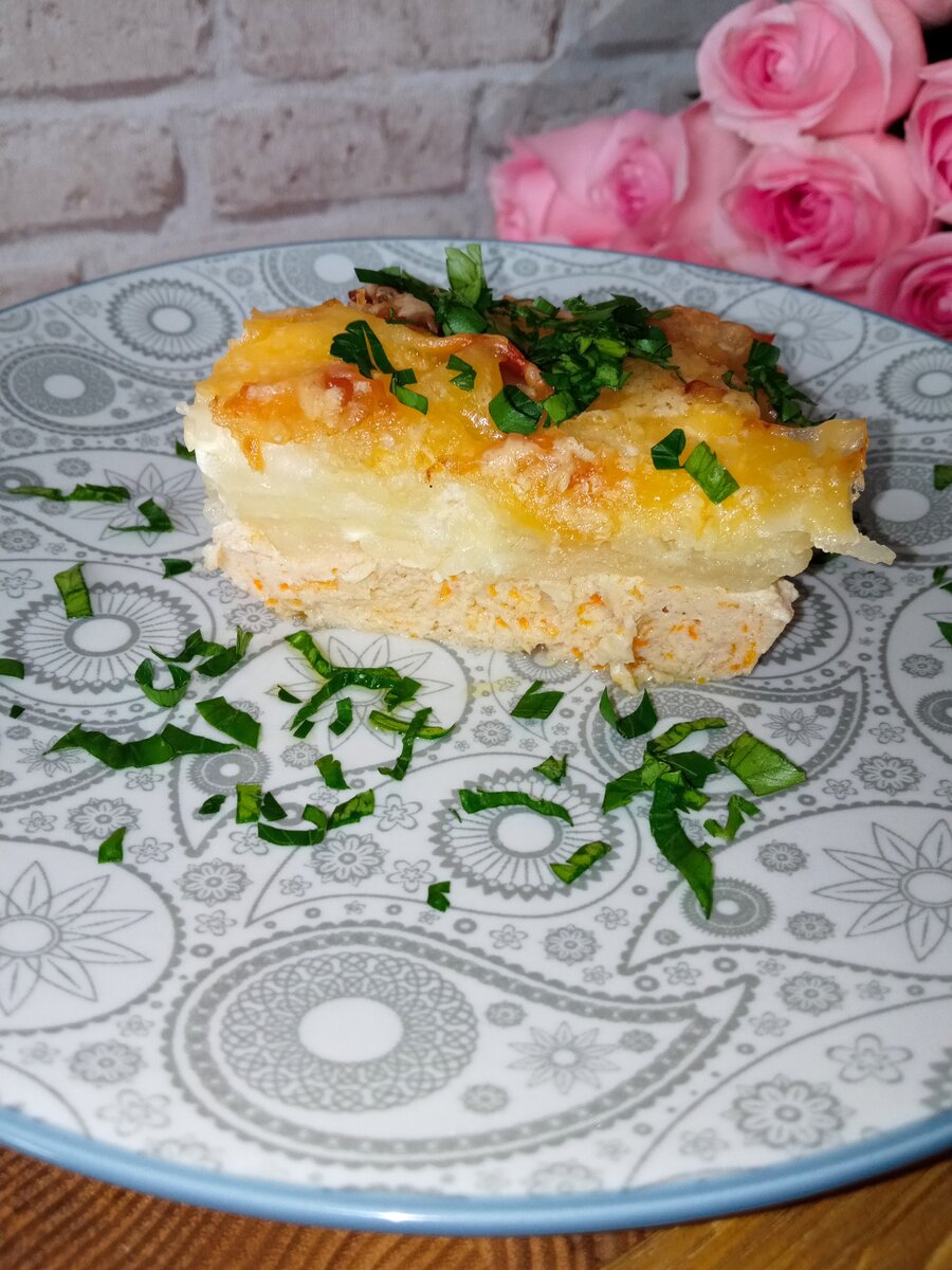 Картошка с фаршем. Фото автора 