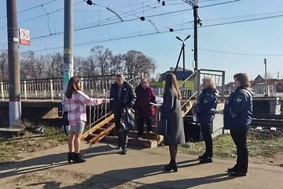    Профилактический рейд на ж/д станции Хорошово в Коломне © Пресс-служба Министерства транспорта и дорожной инфраструктуры Московской области